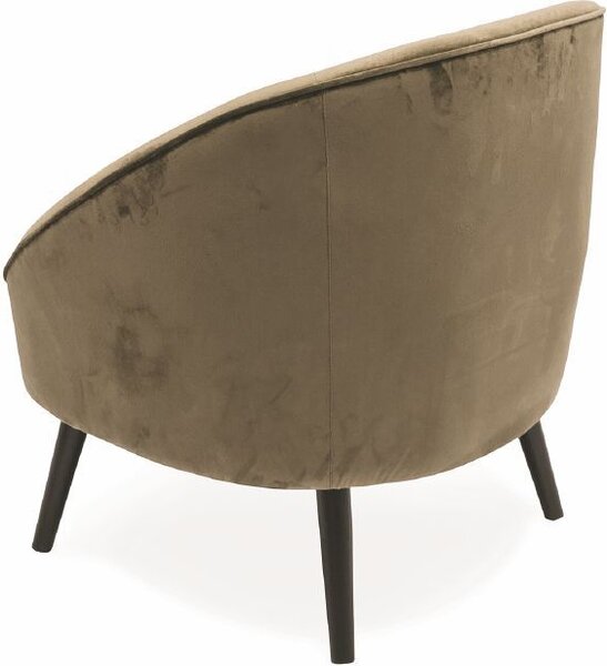Galileo Poltrona Moderna in Velluto Dimensioni 74x66x77 colore Tortora