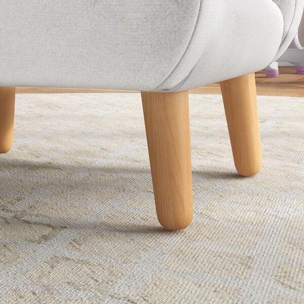 DecHome Poltrona per Bambini in Stile Scandinavo con Braccioli a Nuvola in Tessuto 46x51x55 cm colore Bianco