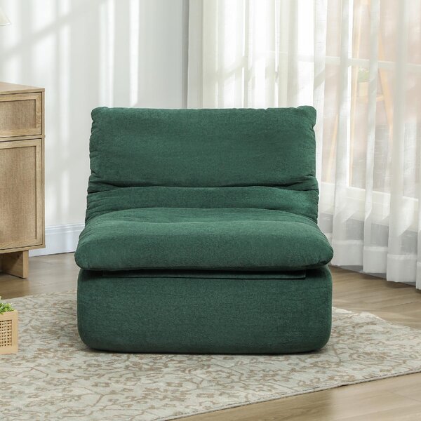DecHome Poltrona Moderna in Velluto Dimensioni 82x103x75 colore Verde