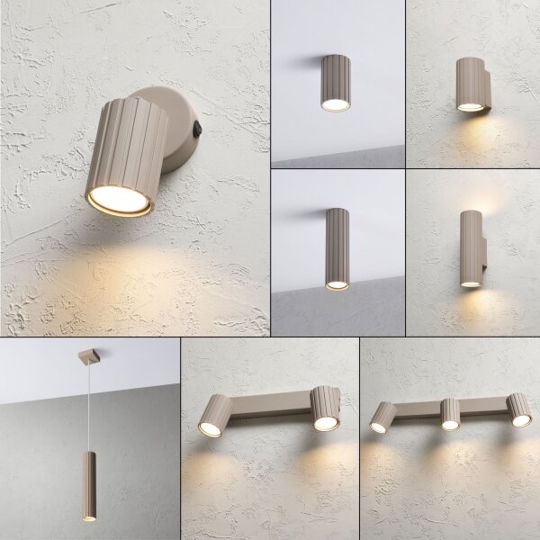 Brilagi - Faretto da parete CRISPINA 1xGU10/10W/230V beige