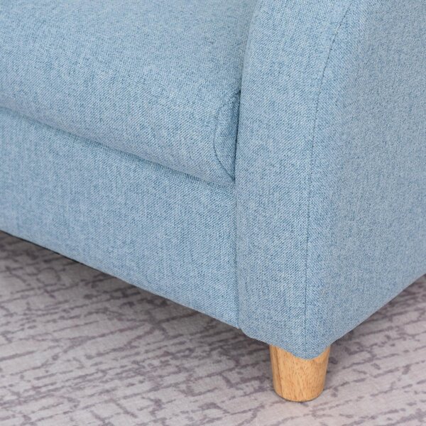 DecHome Poltrona per Bambini in Tessuto per Cameretta con Imbottitura Max. 65 kg 49x45x44 cm colore Blu