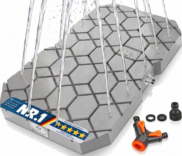 Doccia per cani KESSER® per grandi, piccoli e animali a quattro zampe, resistente ai raggi UV e alle intemperie, fino a 200 kg. Include accessori