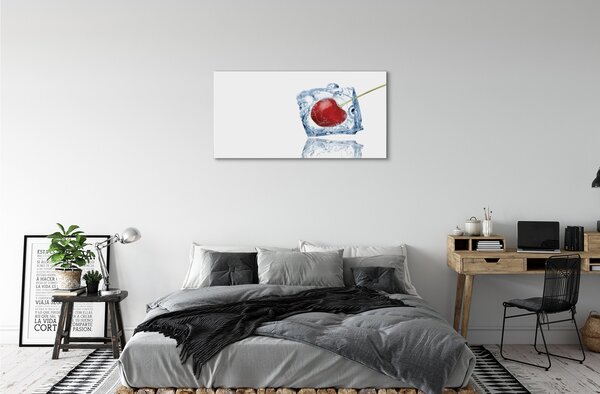 Quadro su tela Cherry Ice Cube 100x50 cm