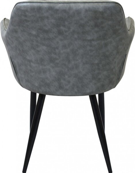 DecHome Poltrona Stile Scandinavo in Ecopelle Dimensioni 48x62x83 colore Grigio - Sunlit