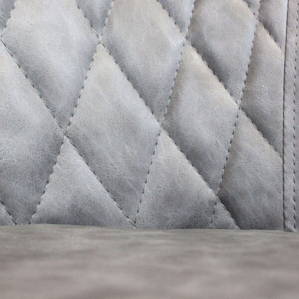 DecHome Poltrona Stile Scandinavo in Ecopelle Dimensioni 48x62x83 colore Grigio - Sunlit