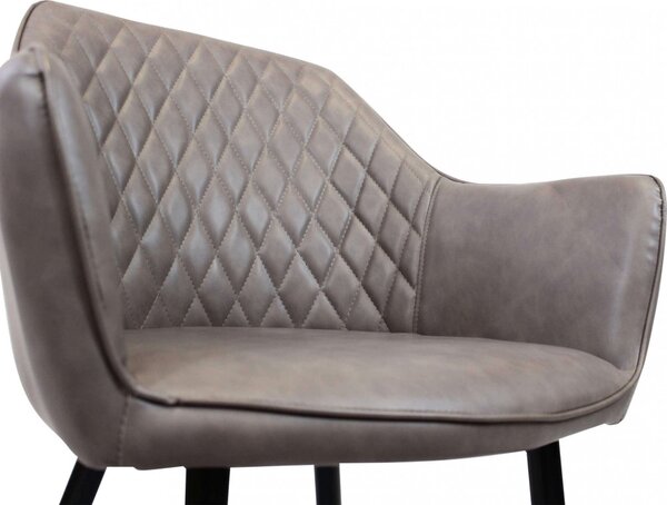 DecHome Poltrona Stile Scandinavo in Ecopelle Dimensioni 48x62x83 colore Marrone - Sunlit