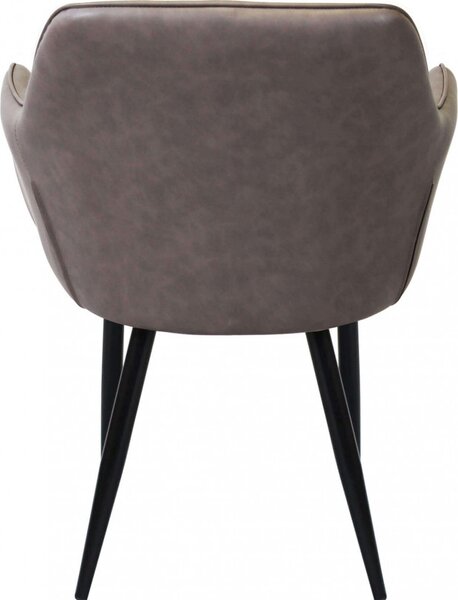 DecHome Poltrona Stile Scandinavo in Ecopelle Dimensioni 48x62x83 colore Marrone - Sunlit
