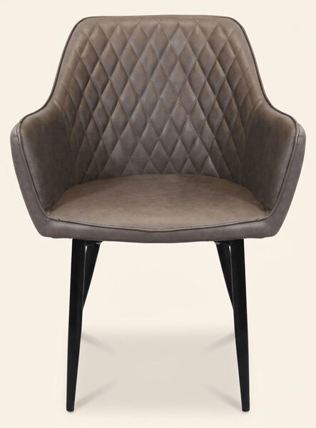 DecHome Poltrona Stile Scandinavo in Ecopelle Dimensioni 48x62x83 colore Marrone - Sunlit