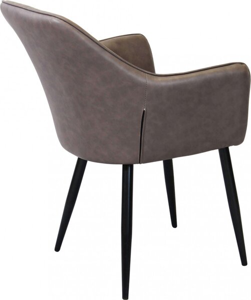 DecHome Poltrona Stile Scandinavo in Ecopelle Dimensioni 48x62x83 colore Marrone - Sunlit