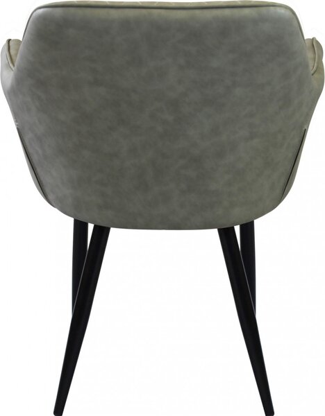 DecHome Poltrona Stile Scandinavo in Ecopelle Dimensioni 48x62x83 colore Tortora - Sunlit
