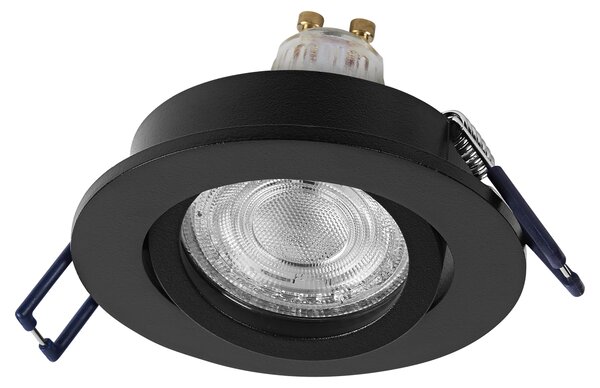 Lampada da incasso a LED OSRAM, GU10, 4,5 W, 2700 K, 400 lm, bianco caldo, IP20, nera, set da 3 pezzi