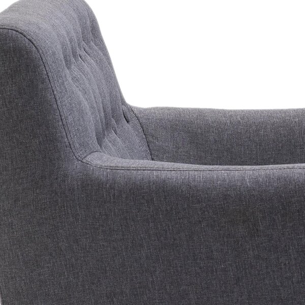 DecHome Poltrona Stile Scandinavo in Tessuto Dimensioni 68x58,5x76 colore Grigio Chiaro