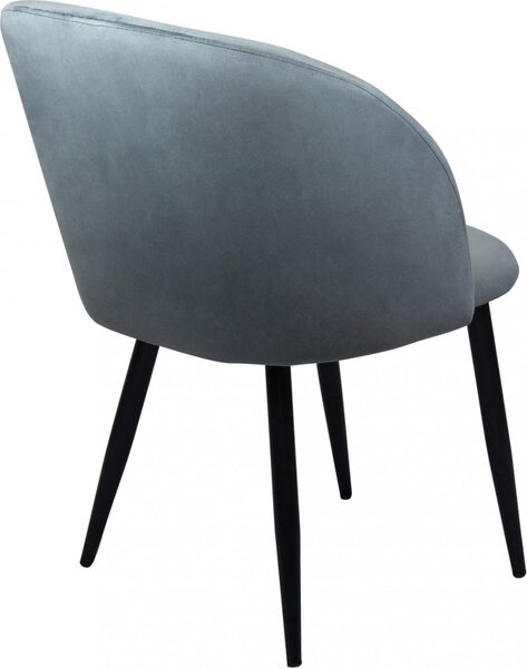 DecHome Poltrona Stile Scandinavo in Ecopelle Dimensioni 50x46x83 colore Grigio - Wilde