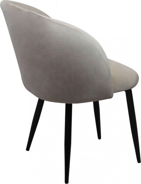 DecHome Poltrona Stile Scandinavo in Ecopelle Dimensioni 50x46x83 colore Tortora - Wilde