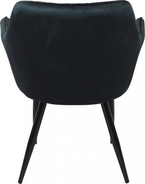 DecHome Poltrona Stile Scandinavo in Velluto Dimensioni 48x62x83 colore Nero - Charles