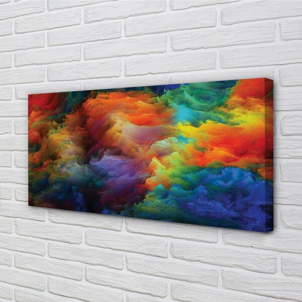 Quadro su tela Frattali 3D colorati 100x50 cm