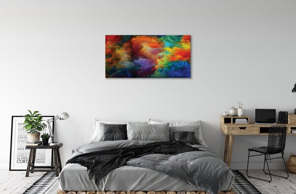 Quadro su tela Frattali 3D colorati 100x50 cm