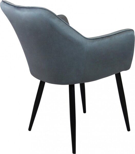 DecHome Poltrona Stile Scandinavo in Velluto Dimensioni 61x61x82 cm colore Grigio - Charles
