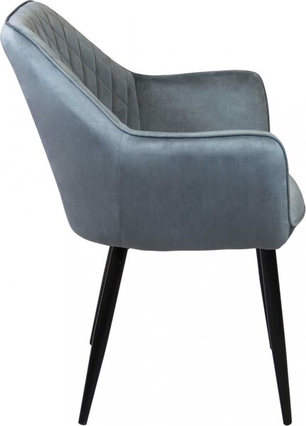DecHome Poltrona Stile Scandinavo in Velluto Dimensioni 61x61x82 cm colore Grigio - Charles