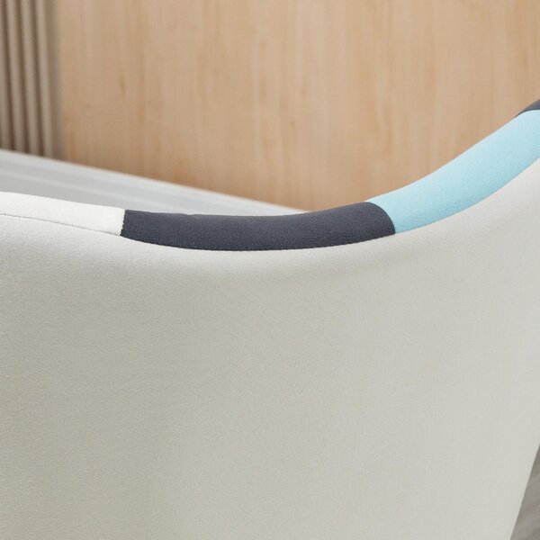 DecHome Poltrona Stile Scandinavo in Velluto Dimensioni 66x76x98 colore Multicolore