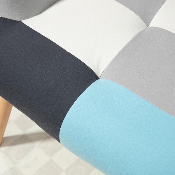 DecHome Poltrona Stile Scandinavo in Velluto Dimensioni 66x76x98 colore Multicolore