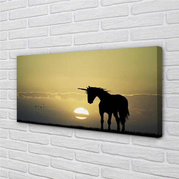 Quadro su tela Sunness Field Unicorn 100x50 cm