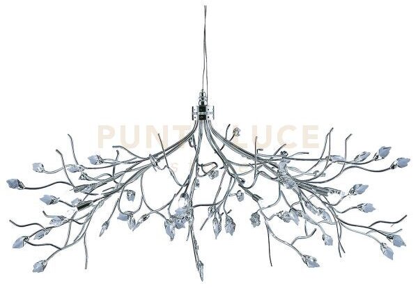 Astbury 8lt pendant - metallo cromato e vetro acidato