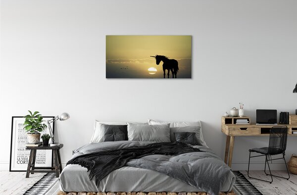 Quadro su tela Sunness Field Unicorn 100x50 cm