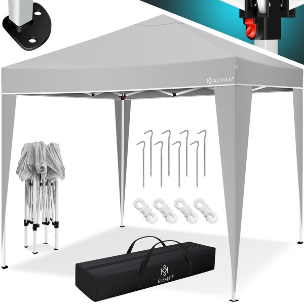 Gazebo KESSER® 3x3 m | impermeabile | borsa per il trasporto con rotelle inclusa | sistema a scatto pop-up | protezione UV 50+ | gazebo pieghevole | tenda da giardino | tenda per feste | rinforzi in metallo