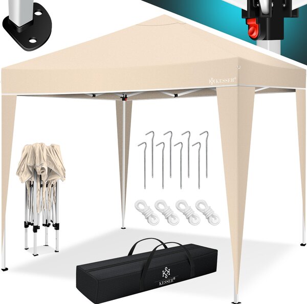 Gazebo KESSER® 3x3 m | impermeabile | borsa per il trasporto con rotelle inclusa | sistema a scatto pop-up | protezione UV 50+ | gazebo pieghevole | tenda da giardino | tenda per feste | rinforzi in metallo