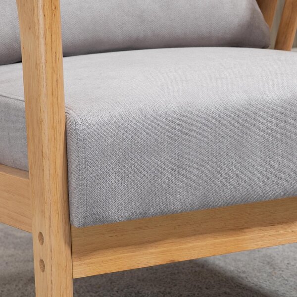 DecHome Poltrona Stile Scandinavo in Velluto Dimensioni 68x75x78 colore Grigio