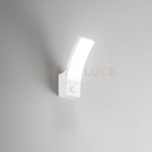 Applique led sail bianca 12w 1440lm cct 3000k / 4000k ip65 con sens