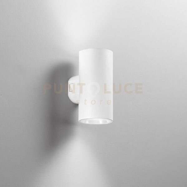 Applique biemissione led polo bianca tonda 16w 1960lm cct 3000k / 4
