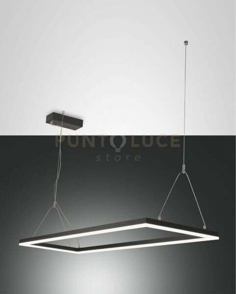 Bard sospensione nera l.92x32cm a led 3000k - 52w - 5180 lm dimmera