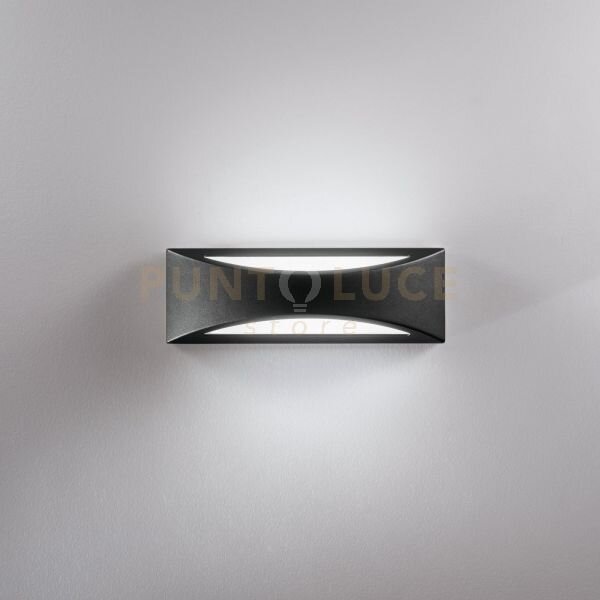 Applique led weiss nera 16w 1800lm cct 3000k / 4000k ip54 36x11,3x12cm