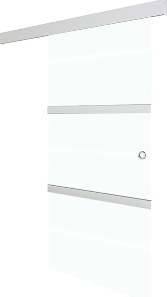 Porta Scorrevole con Fermi in Vetro ESG e Alluminio 76x205 cm