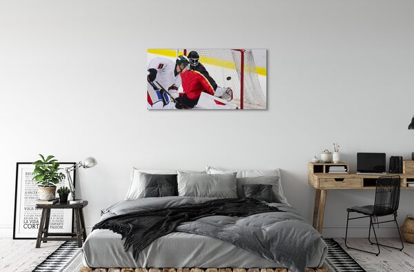 Stampa quadro su tela Cancello di hockey 100x50 cm