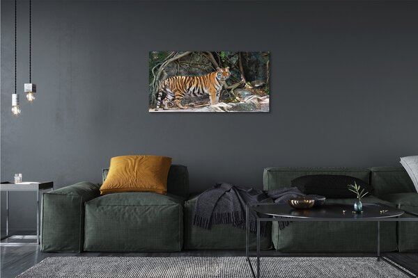 Quadro su tela Jungle Tiger 100x50 cm