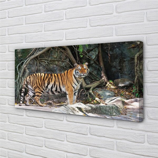 Quadro su tela Jungle Tiger 100x50 cm