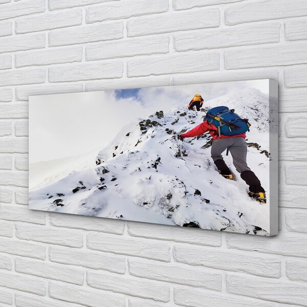 Quadro su tela Scalare montagne 100x50 cm