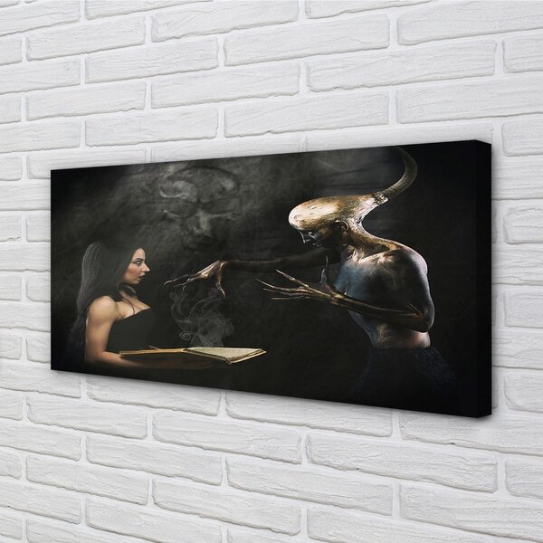 Quadro su tela Donna del carattere oscuro 100x50 cm