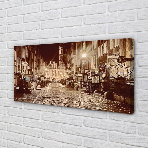 Quadro su tela Città della notte notturna di notturna 100x50 cm
