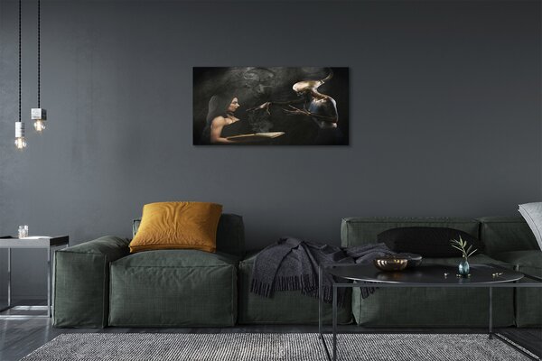 Quadro su tela Donna del carattere oscuro 100x50 cm