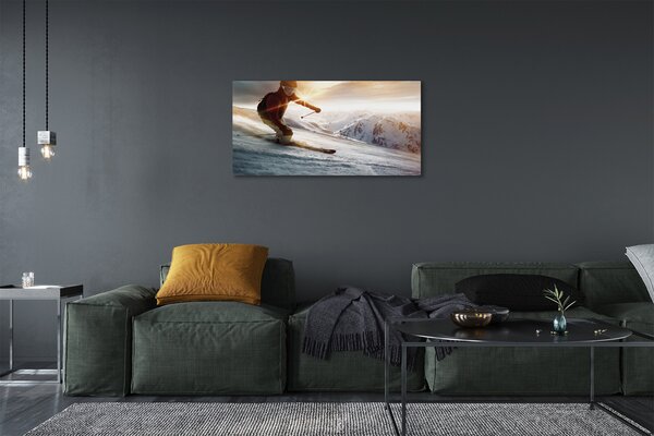 Quadro su tela Skis da uomo 100x50 cm