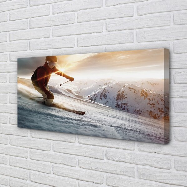 Quadro su tela Skis da uomo 100x50 cm