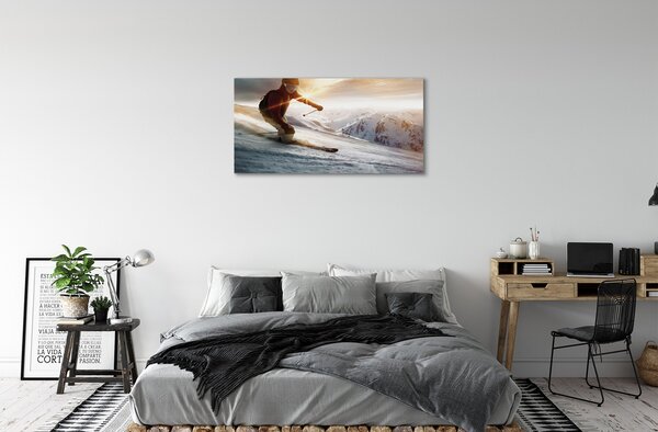Quadro su tela Skis da uomo 100x50 cm