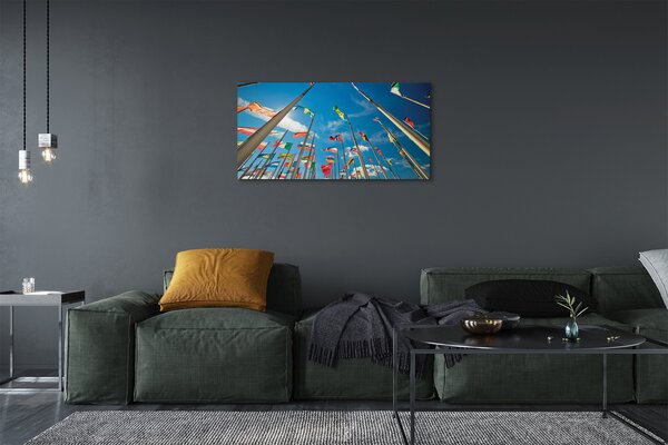 Quadro su tela Varie bandiere 100x50 cm