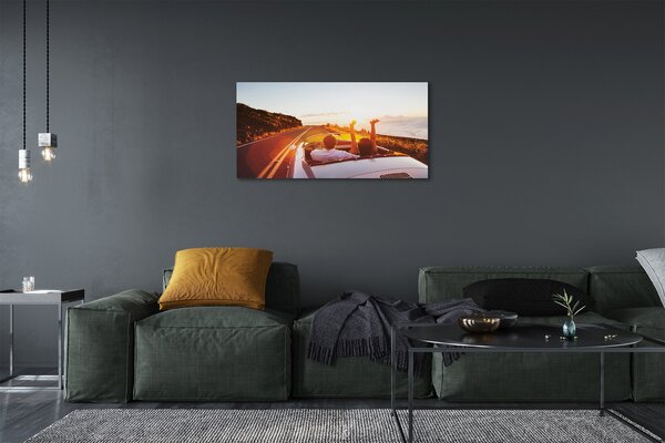 Quadro su tela Cara auto popolare cielo 100x50 cm