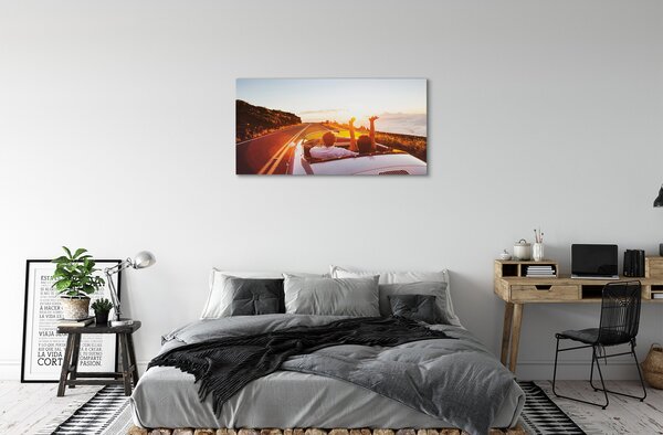 Quadro su tela Cara auto popolare cielo 100x50 cm