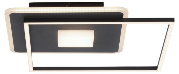 Plafoniera a LED, nera, dimmerabile, H 6,5 cm